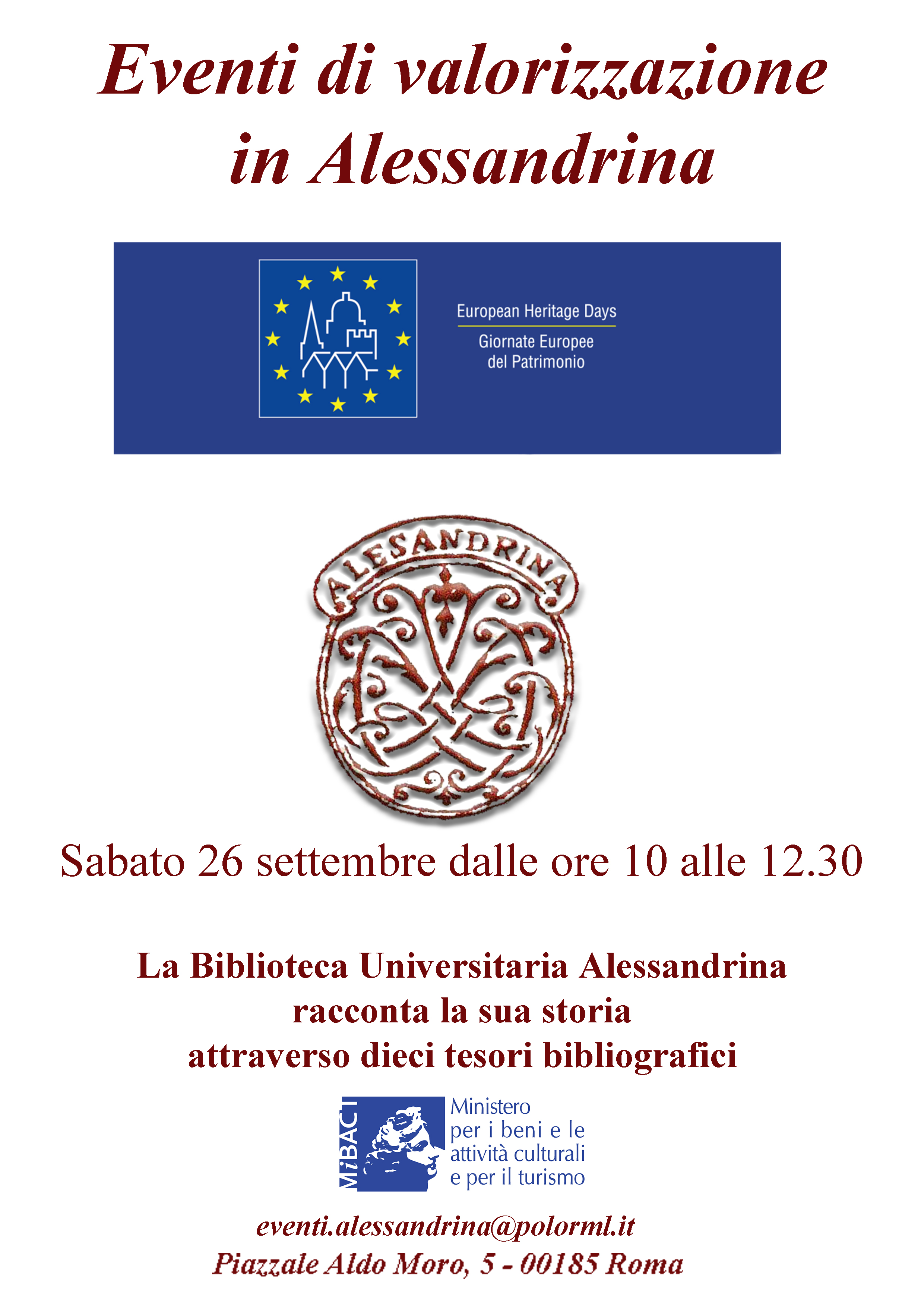 La Biblioteca Universitaria Alessandrina racconta la sua storia attraverso dieci tesori bibliografici.